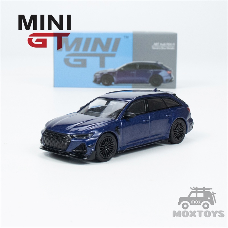 Mini GT 1:64 ABT RS6-R Navarra 藍色金屬 LHD 壓鑄模型車