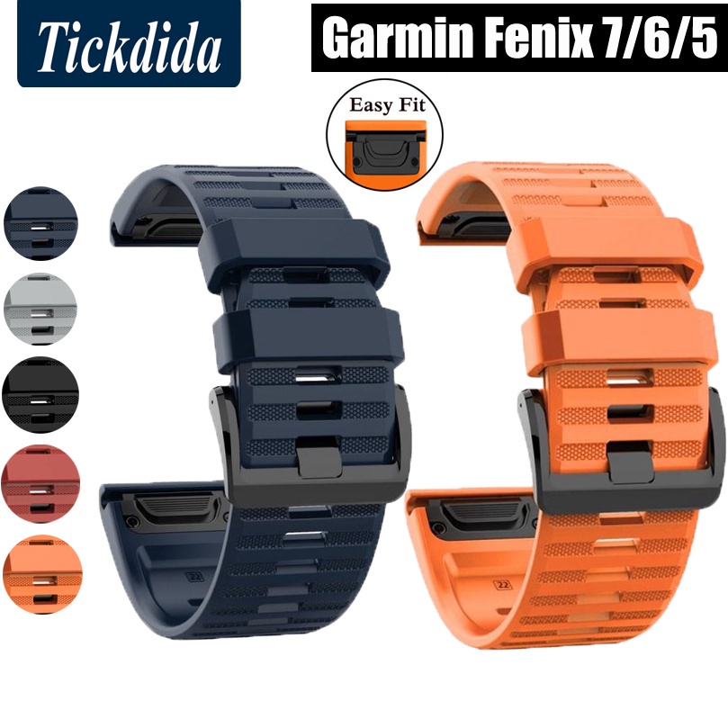 優質矽膠錶帶 適用於Garmin Fenix 7X 7 Fenix 6 6X Pro 5 5X Plus 運動錶帶