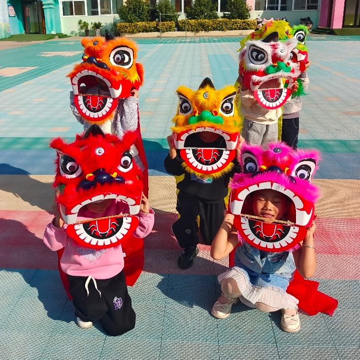 兒童舞獅子道具套裝 舞獅頭鼓2-14歲幼兒園表演小獅頭玩具8醒獅鼓