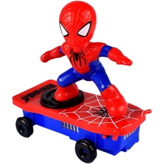 🌈超好玩 蜘蛛俠特技滑板玩具，翻滾車聲光，抖音電動玩具，兒童益智玩具（3-6歲）兒童禮物