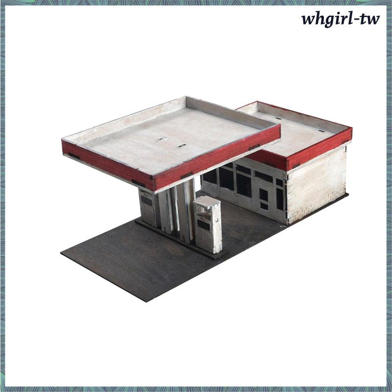 [WhgirlTW] 1:72 1:64 加油站模型加油站沙盤建築場景
