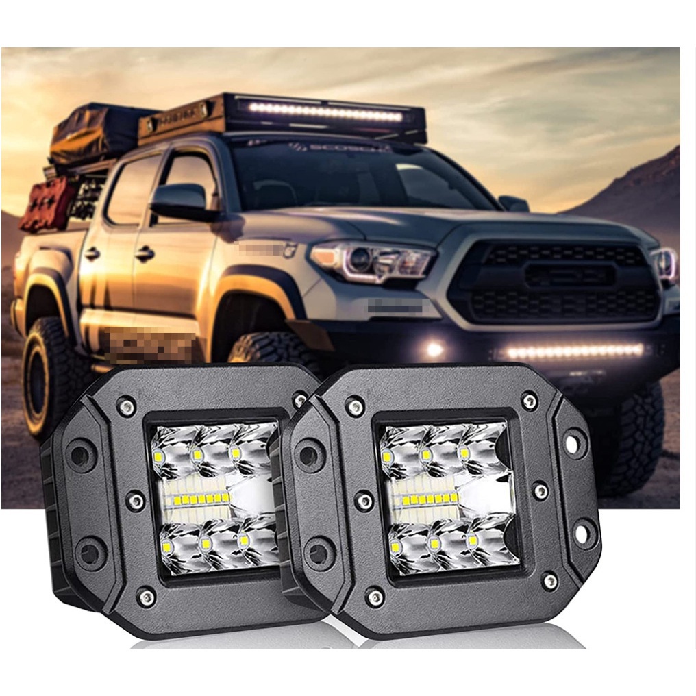 用於汽車卡車越野吊艙駕駛霧燈 12V 24V 的明亮 48W 6000K 嵌入式安裝 LED 工作燈條