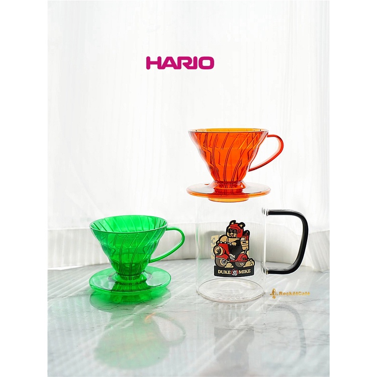 【品質優選 當天出貨】日本HARIO濾杯手衝咖啡V60樹脂綠色過濾器橙色滴濾杯 悲傷蛙濾紙