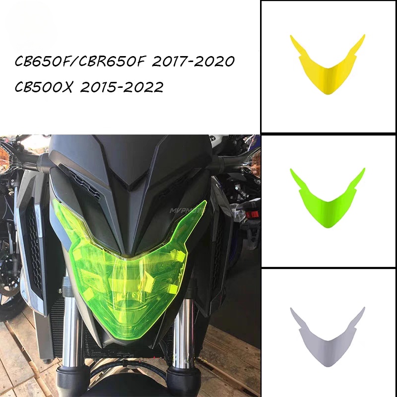 Abs 塑料大燈保護罩摩托車前燈鏡頭保護罩用於 CBR650F CB650F 2017-2021 CB500X 2015