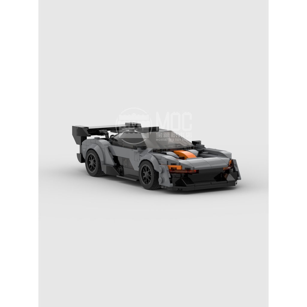 8格車moc積木創意國產邁凱倫塞納GTR賽車F1模型車模玩具套裝禮物