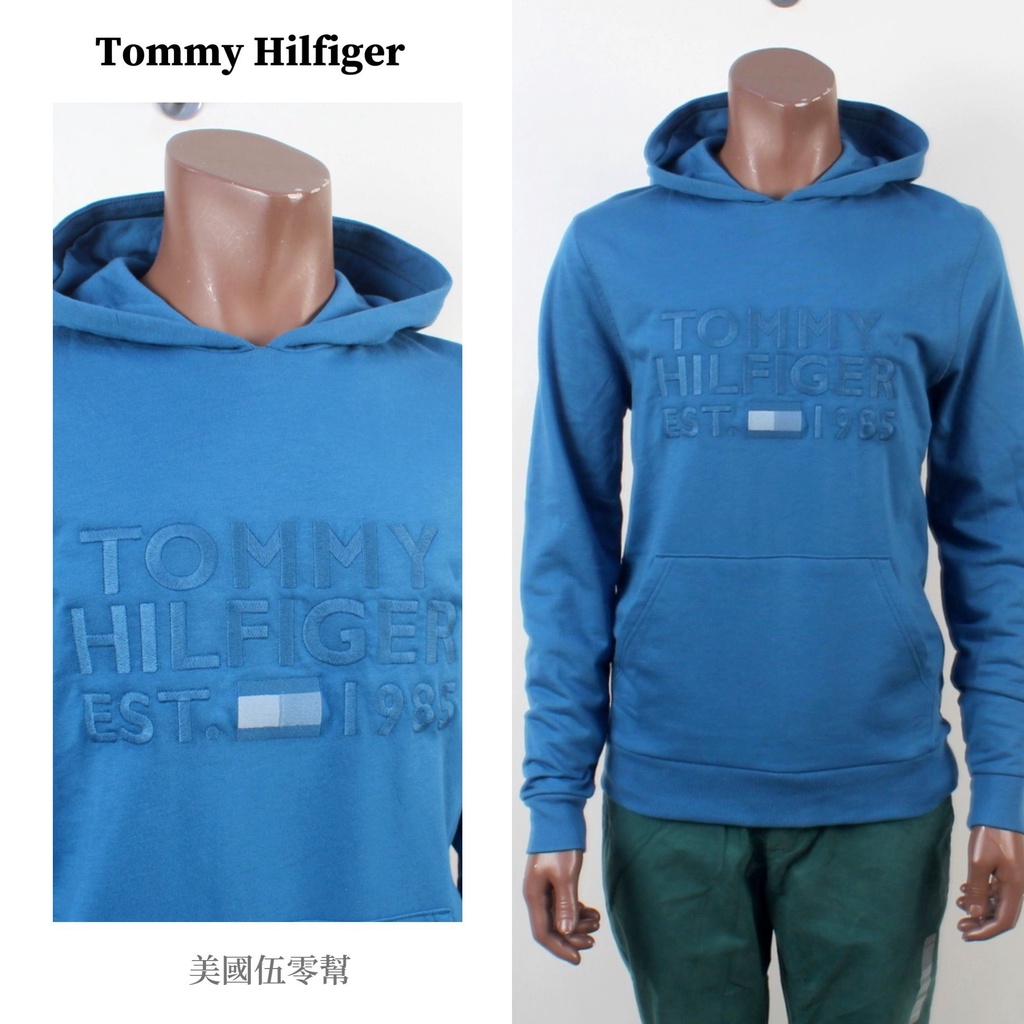 美國伍零幫📍鹽埕區👉TOMMY HILIFIGER 電繡 帽T 薄長袖 薄帽T 長袖 衛衣 長t 衣服