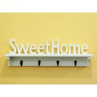 [HOME] 甜蜜的家四勾白色壁架 層架 SWEET HOME 掛勾