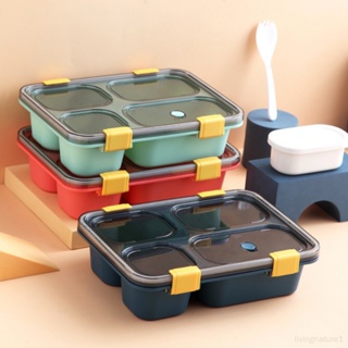 INS網紅塑膠飯盒 便當盒 食堂分格餐盤 學生微波爐成人辦公室午餐盒
