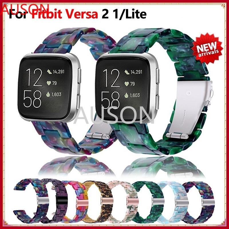 適用於 Fitbit Versa/Versa 2/Versa Lite 智能錶帶的樹脂錶帶優雅手鍊手腕配件更換
