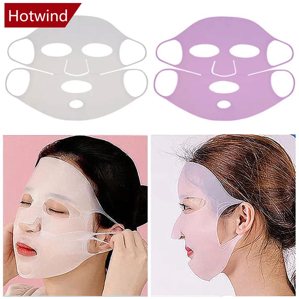 Hotwind 可分離可重複使用耳掛式雙提V臉面膜面膜矽膠面膜美容護膚品O5X6