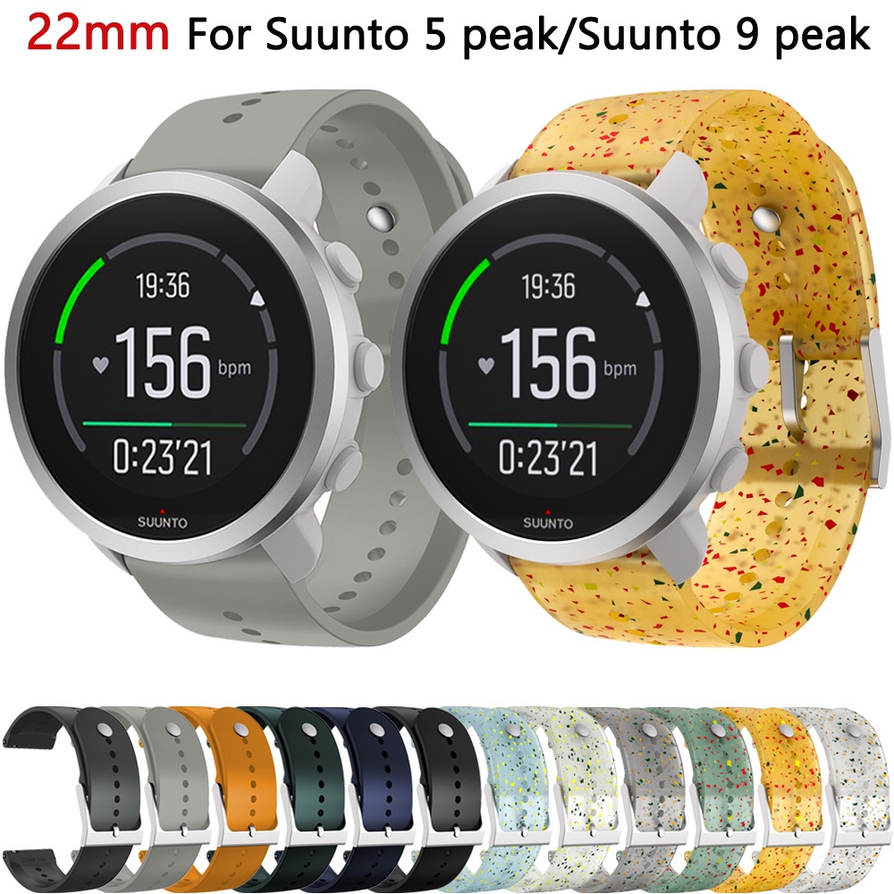 【免運】22mm矽膠錶帶適用於頌拓SUUNTO 5 PEAK Sport 智能手錶透明錶帶腕帶鬆拓SUUNTO
