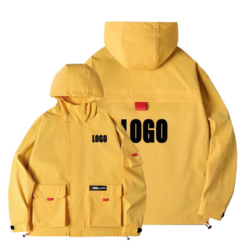 工裝外套夾克 可客製化印圖案印LOGO 刺繡衝鋒外套  連帽戶外防風外套 日系衝鋒衣外套 柯達Kodak公司服團服