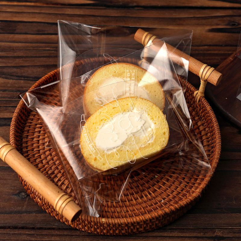 🔥台灣新款熱賣🔥 蛋糕卷專用包裝袋 自封袋 塑料透明分隔圍邊慕斯甜品空盒子烘焙工具