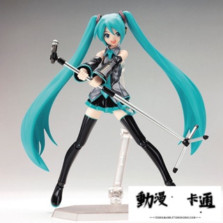 動漫 初音未來 人偶 Figma 014流行歌手未來可動關節PVC公仔手辦可動人偶模型桌麵裝飾玩具公仔兒童禮物