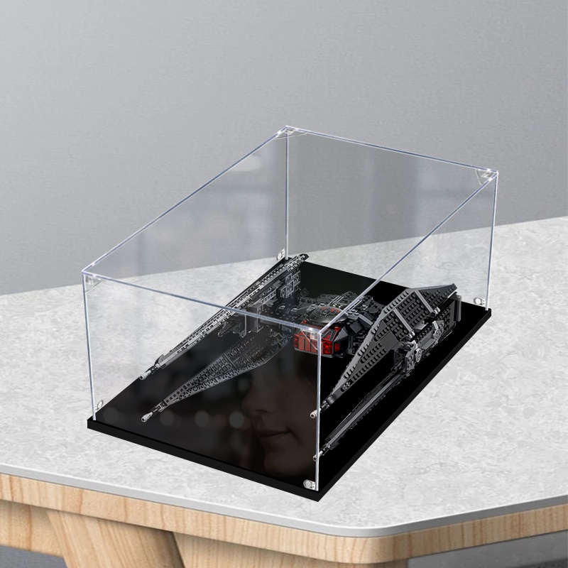 透明展示盒適用樂高75179凱洛倫TIE戰機亞克力展示盒 透明防塵手辦收納盒