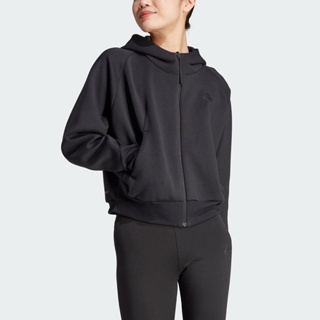 Adidas W Z.N.E. FZ IN5128 女 連帽 外套 亞洲版 運動 訓練 休閒 寬鬆 百搭 舒適 黑