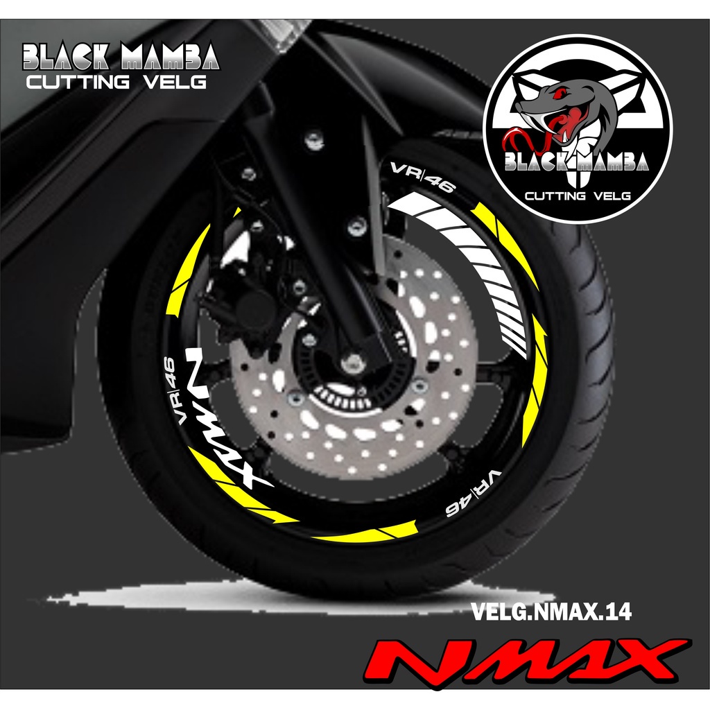 山葉 切割貼紙輪輞 NMAX 貼紙 LIS 列表變化輪胎/VELG YAMAHA NMAX 14