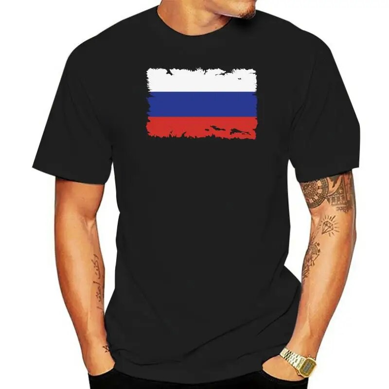 俄羅斯國旗男式 T 恤 - 俄羅斯 - 國旗 - 普丁 - 聯合會