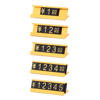 Woow 價格立方體可調節組裝編號斜角價格計數器展示架價格標記標籤價格貼紙 16se