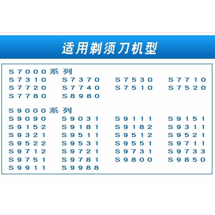 適用於飛利浦電動剃鬚刀s7000刀頭SH70片S7530配件S7310進口S7370