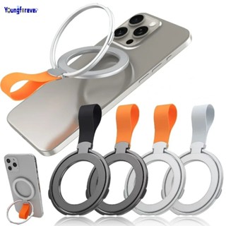 時尚磁性 MagSafe 手機支架彩色通用金屬磁鐵手機指環支架相容 Apple iPhone 15 14 13 12 P