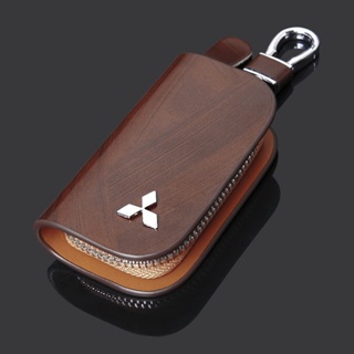 MITSUBISHI 三菱皮革汽車鑰匙包鑰匙扣配件適用於 ASX Triton Pajero Sport Outland