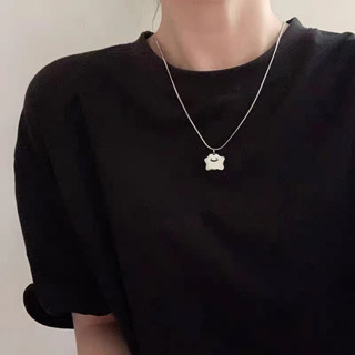 【MaGxixi飾品】銀色鈦鋼怪獸項鍊ins蛇骨鍊嘻哈辣妹甜酷衛衣鎖骨吊墜配飾 B400