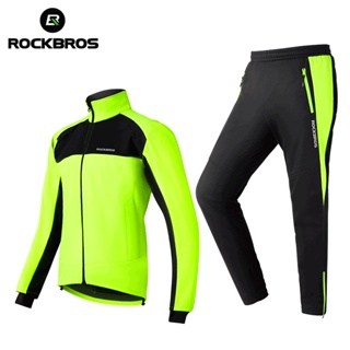 Rockbros 騎行套裝防風保暖長袖褲子戶外運動冬季男女通用