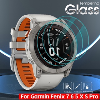 9h 硬度防刮屏幕保護膜/智能手錶配件/高清透明全覆蓋鋼化玻璃膜兼容 Garmin Fenix ​​7 6 5 X S