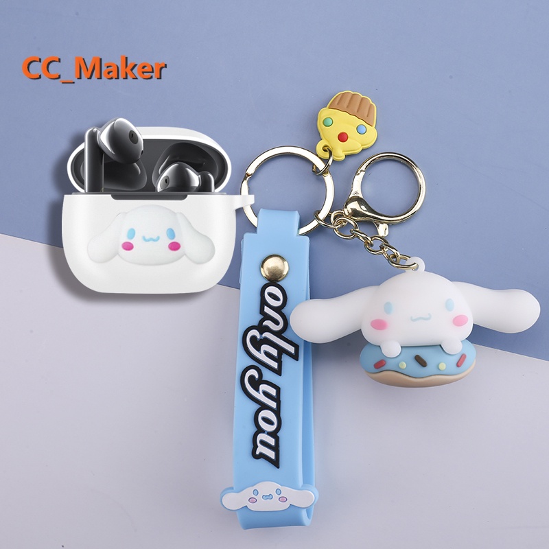 適用於 EDIFIER W320TN 手機殼可愛矽膠軟殼卡通宇航員鑰匙扣挂件 EDIFIER W240TN 防震殼藍牙耳
