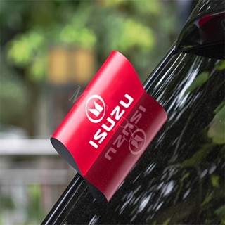 五十鈴汽車貼紙清洗標籤風格後備箱門貼花 PVC 汽車裝飾護理貼紙適用於黑豹精靈 Traga Dmax Mux Troop