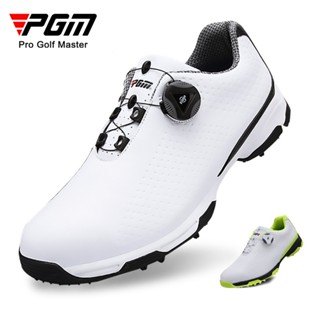 PGM 高爾夫鞋 男士防水鞋子 旋轉鞋帶 3D印壓舒適運動球鞋 XZ095