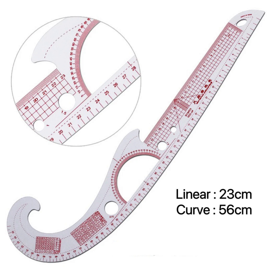 3250塑料diy縫紉尺多功能法式曲線尺服裝樣品切割尺袖曲線尺測量
