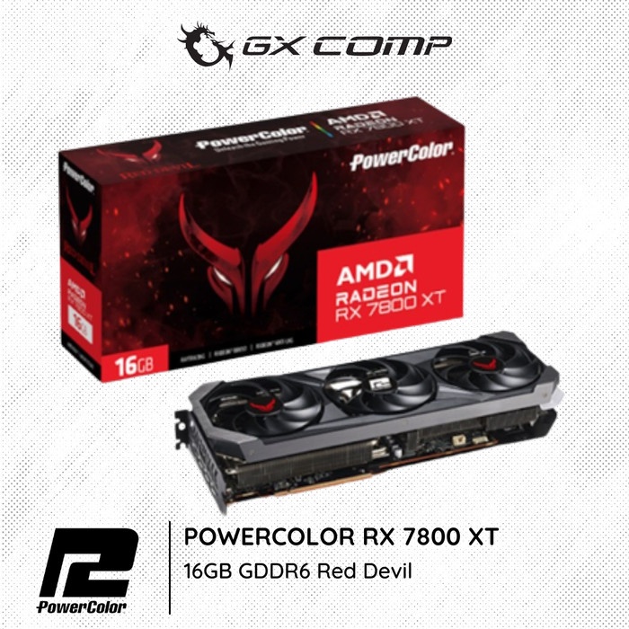 Vga Powercolor 紅魔 AMD Radeon RX 7800 XT 16GB GDDR6