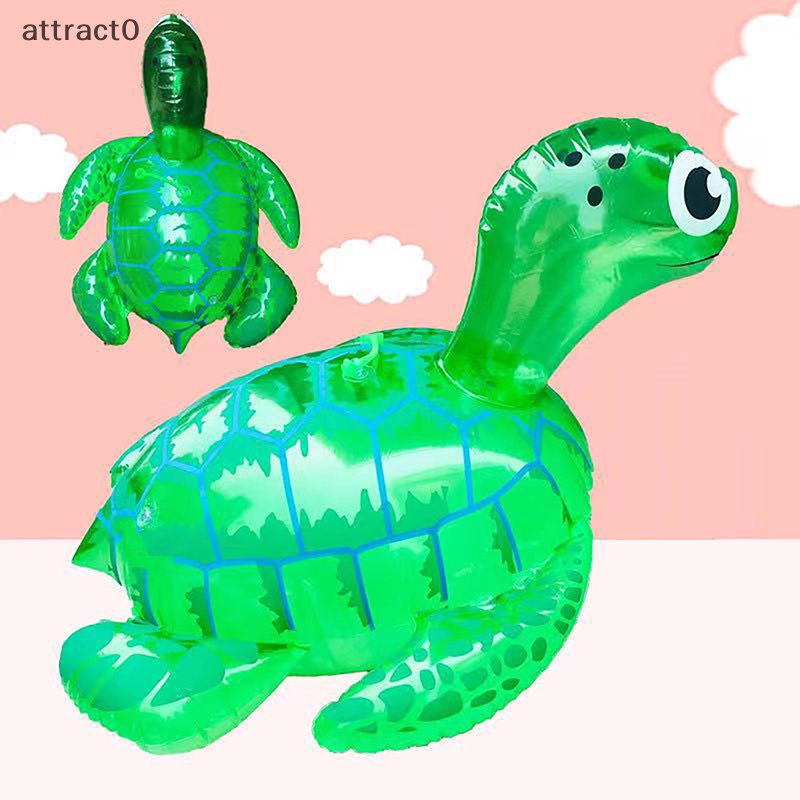 Attact 創新實用手持氣球流行充氣發光烏龜仿真彈力動物趣味玩具兒童 TW