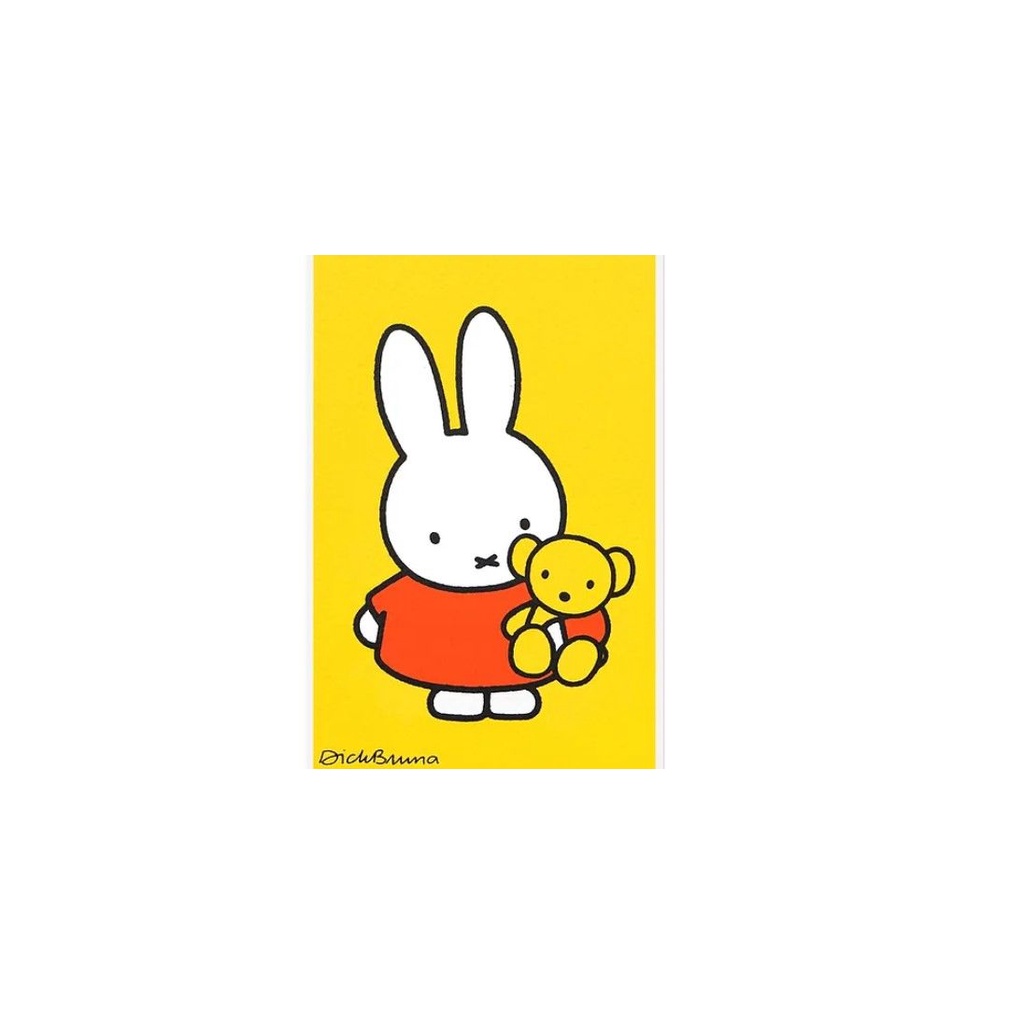 韓國ZERO PER ZERO Miffy Silkscreen明信片/ Miffy & Teddy eslite誠品
