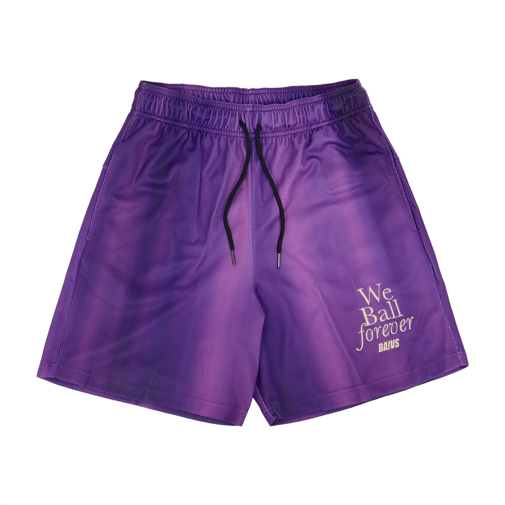 BAIVS Sport Shorts 球參 短褲 We Ball Forever 魅夜紫 金 球褲 男款 BSPU004