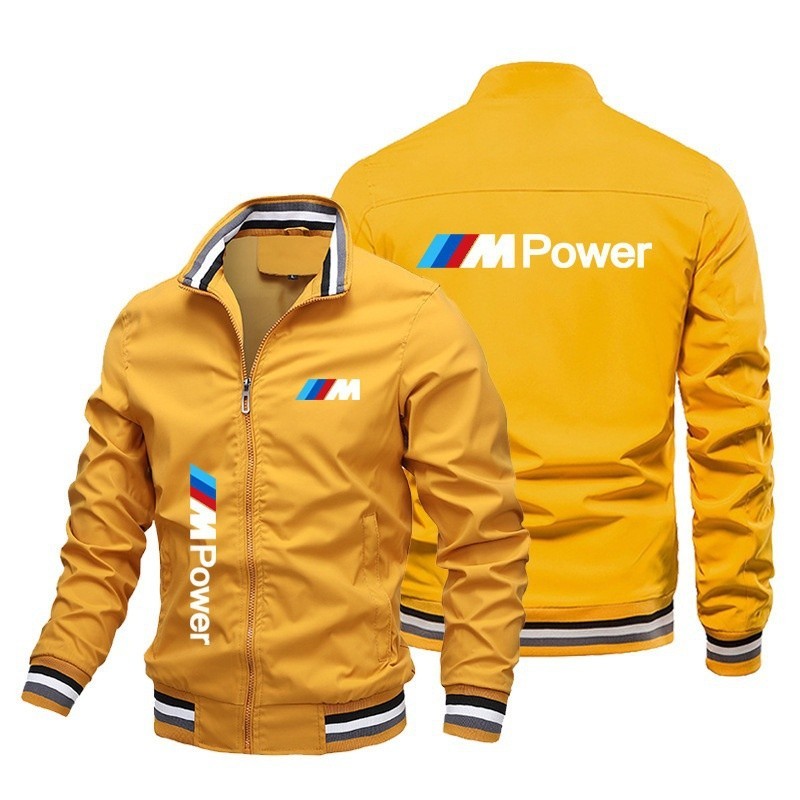 寶馬POWER汽車標誌外套 新款潮流運動男士時尚大尺碼車標夾克