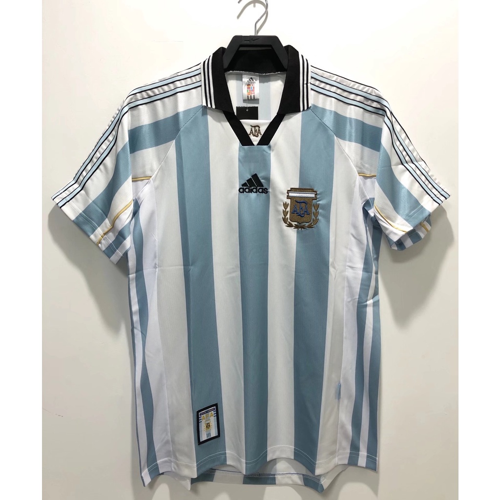 復古球衣 98 世界杯阿根廷主場運動足球球衣