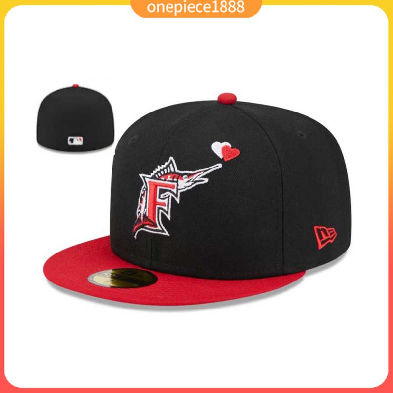MLB 尺寸帽 全封帽 邁阿密馬林魚隊 Miami Marlins 休閒帽 嘻哈帽 刺繡 棒球帽 時尚潮帽