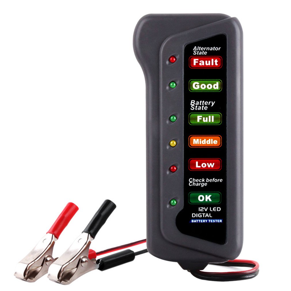 12v 6 LED 燈自動數字汽車電池交流發電機測試儀診斷工具