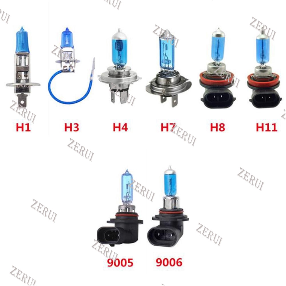 Zr 適用於1PC超白鹵素燈泡H1 H3 H4 H7 H8 H9 H11 9005 HB3 9006 HB4 55W 5