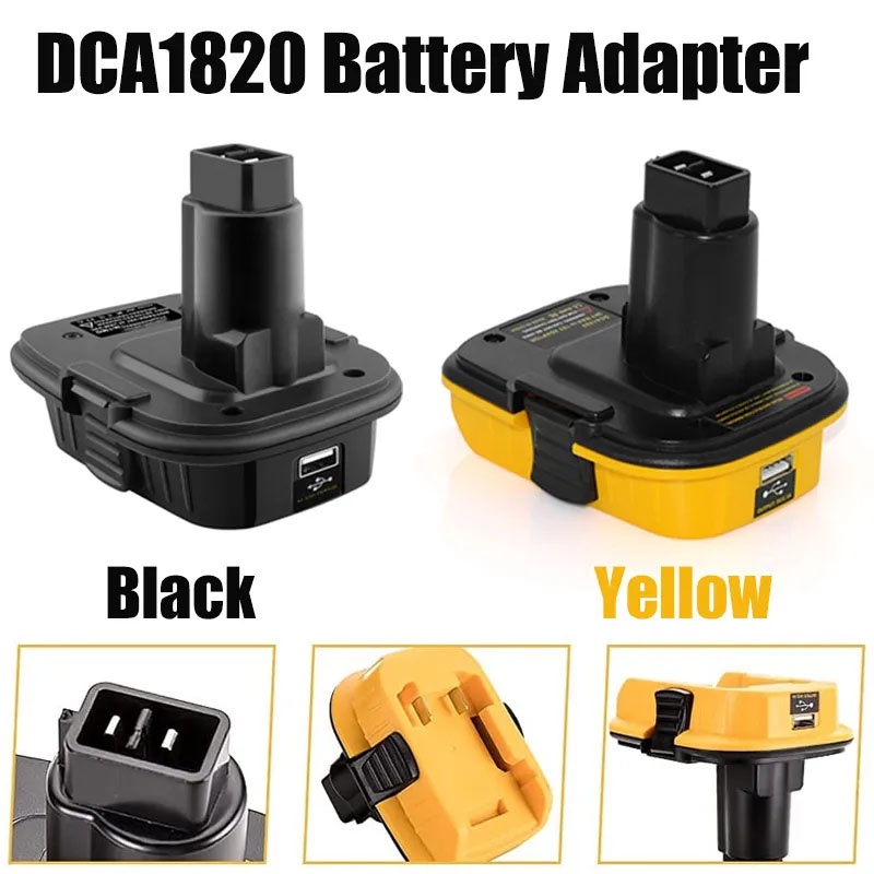 便攜式替換 DCA1820 電池適配器適用於得偉電池轉換器適配器 18V-20V 鋰離子專業充電器工具