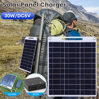 用於戶外露營的雙 USB 太陽能電池板充電器 5V 防水太陽能電池充電