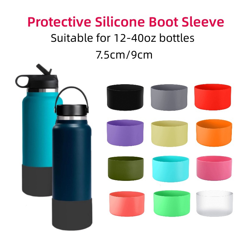 保溫瓶矽膠靴 防滑底套 兼容 Hydro Flask Takeya 12-40o不銹鋼保溫杯 防摔底套 不含BPA