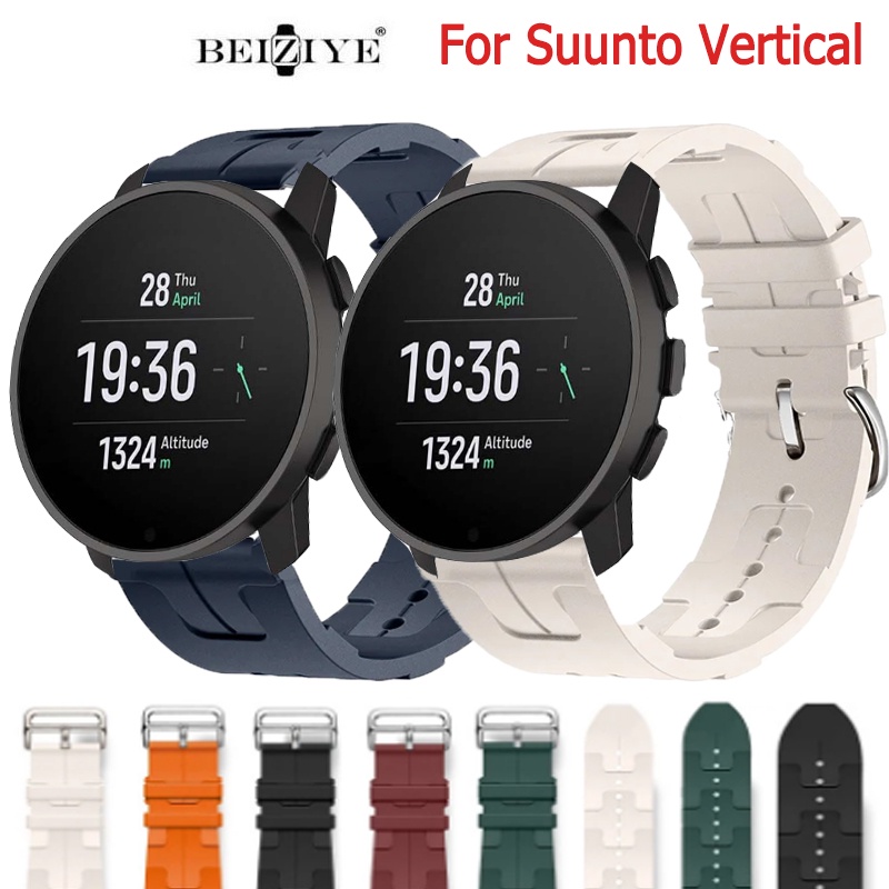 矽膠錶帶 Suunto Vertical智能錶帶 替換運動矽膠腕帶不銹鋼扣