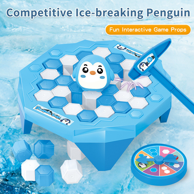 迷你破冰企鵝 拯救小企鵝敲冰遊戲 親子互動兒童桌面玩具