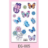 EG閃粉夢幻蝴蝶（EG-005）｜萬聖節裝扮／刺青貼紙｜六分埔禮品