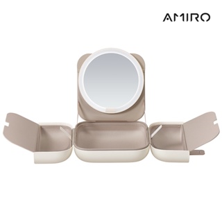 【AMIRO】覓光 Cube S 行動LED磁吸美妝鏡折疊收納化妝箱 化妝鏡 化妝包 旅行 美妝包
