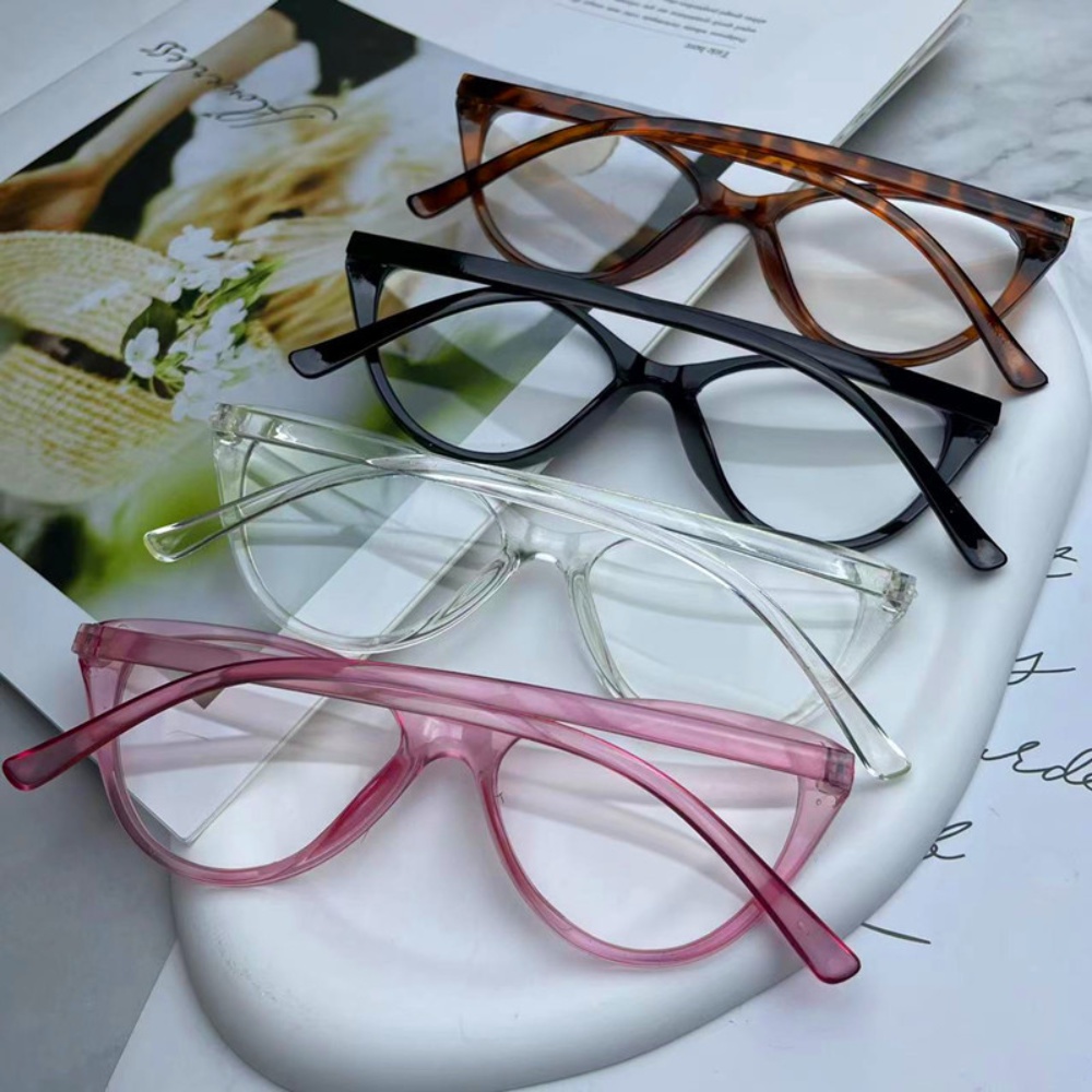 新款時尚貓眼鏡復古防藍光眼鏡超輕個性時尚女士眼鏡框多色可選